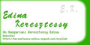 edina keresztessy business card